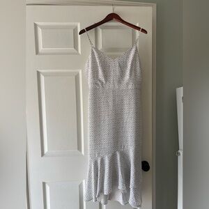 Banana Republic White & Black Polka Dot Midi Dress – Size‎ 6
